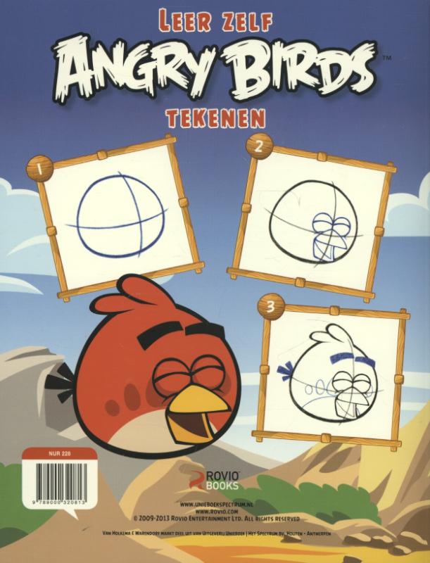 Achterkant van Leer zelf Angry Birds tekenen