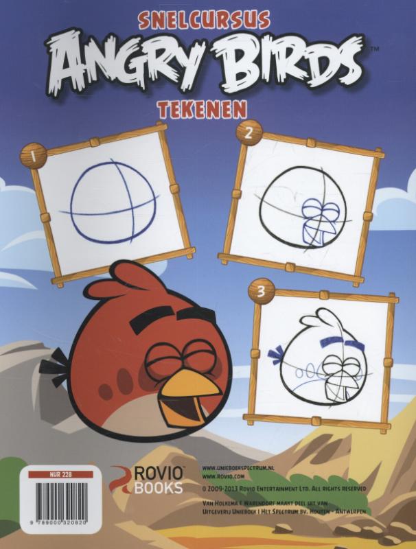 Achterkant van Snelcursus Angry Birds tekenen