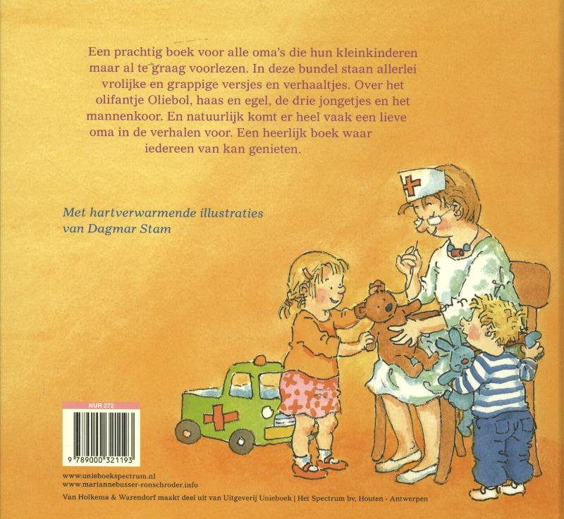 Achterkant van Het voorleesboek voor de allerliefste oma!