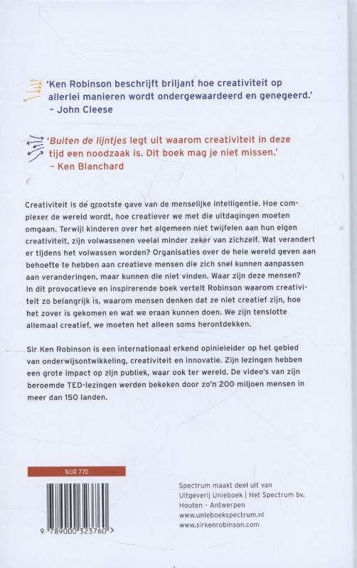 Achterkant van Buiten de lijntjes