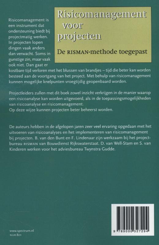 Achterkant van Risicomanagement voor projecten