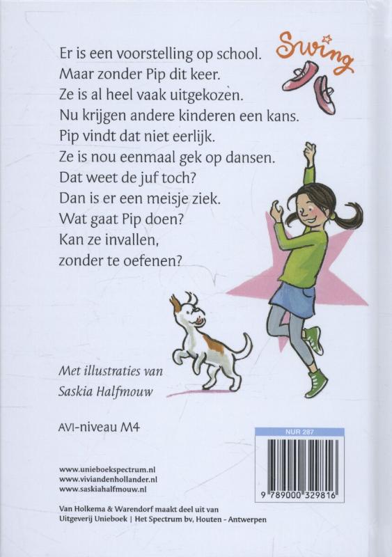 Achterkant van Pip is een ster