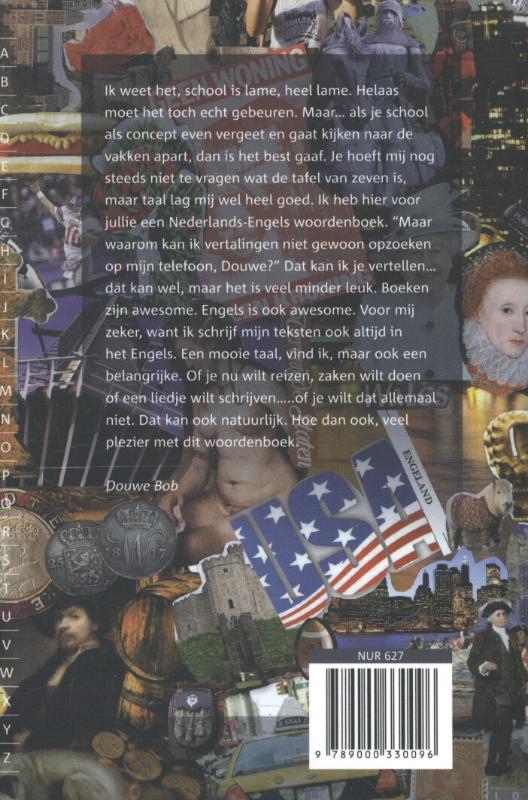 Achterkant van Prisma pocketwoordenboek Nederlands-Engels