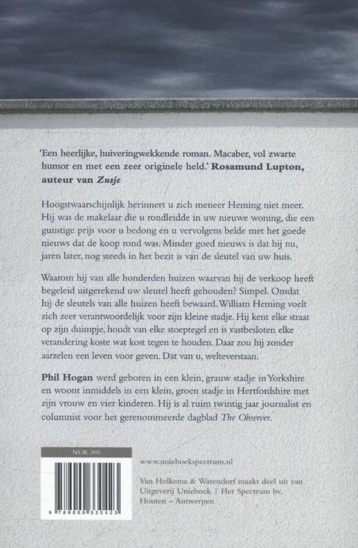 Achterkant van De wraak van meneer Heming