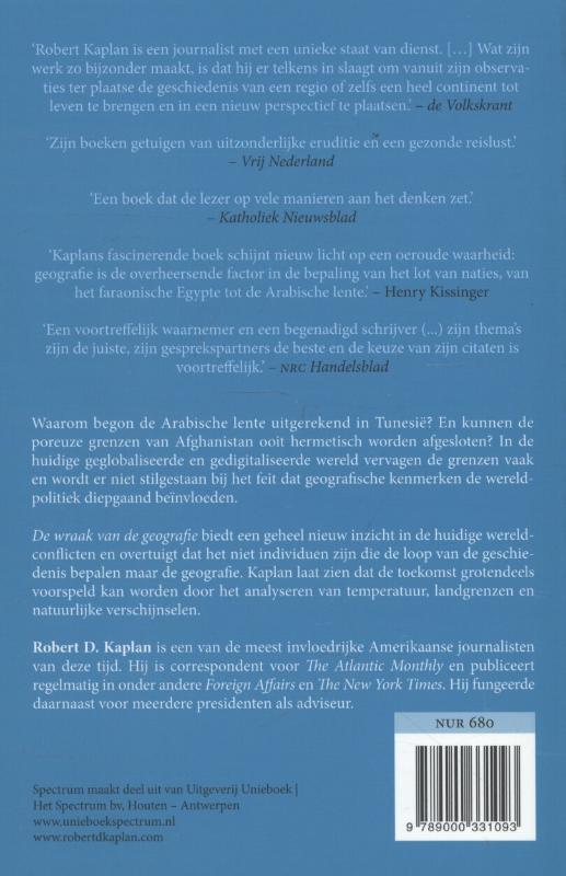 Achterkant van De wraak van de geografie