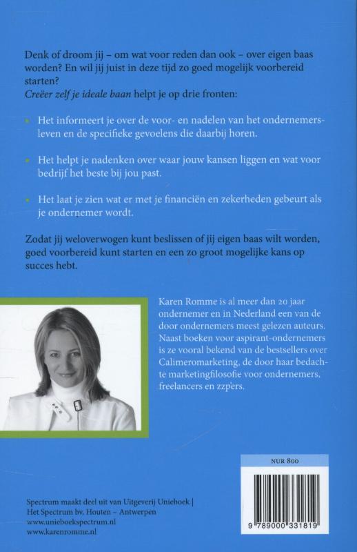 Achterkant van Creeer zelf je ideale baan