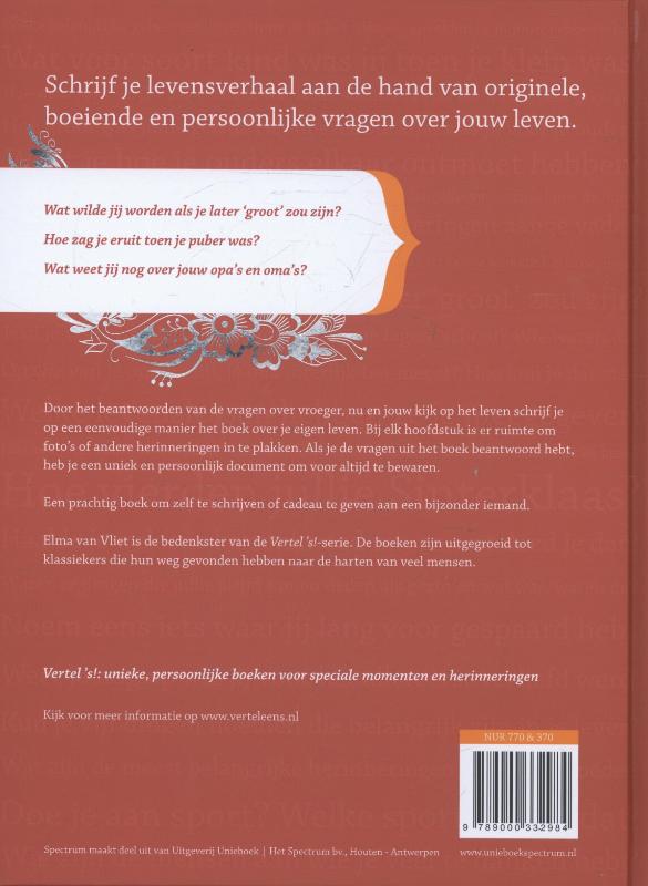 Achterkant van Mijn levensverhaal