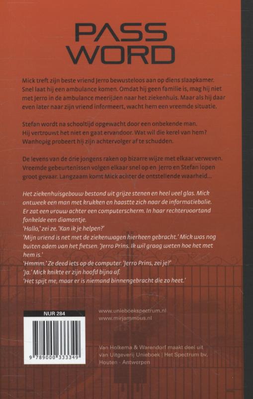 Achterkant van Password