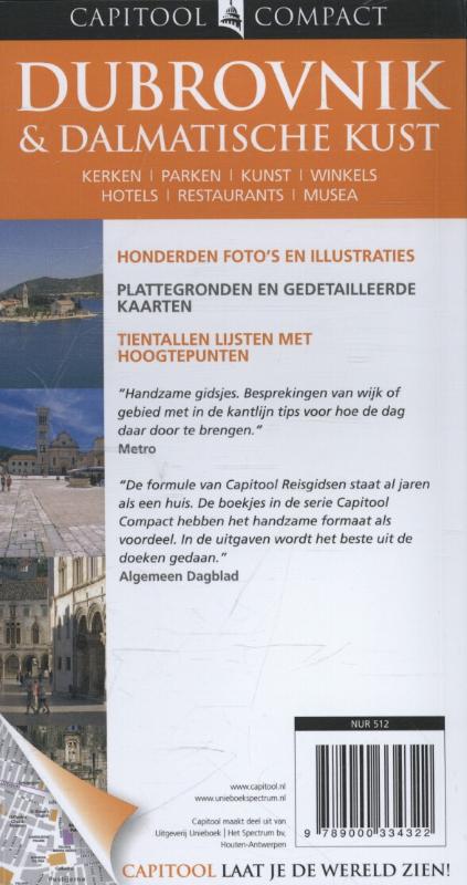 Achterkant van Dubrovnik en de Dalmatische kust