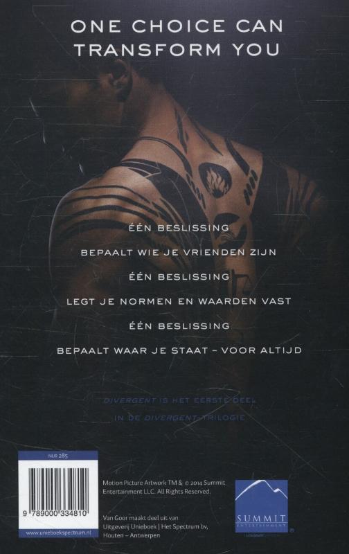 Achterkant van Divergent