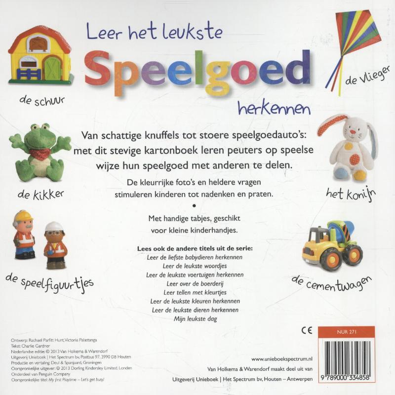 Achterkant van Leer het leukste speelgoed herkennen