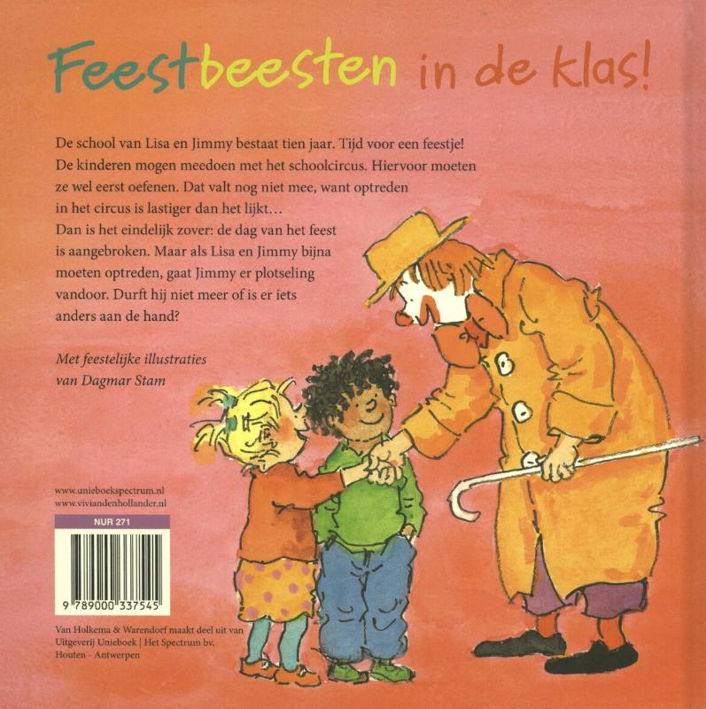 Achterkant van Feestbeesten in de klas!