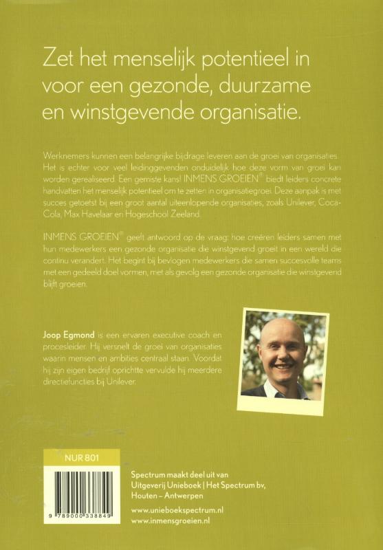 Achterkant van Inmens groeien