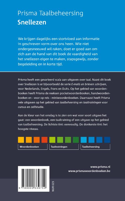 Achterkant van Snellezen