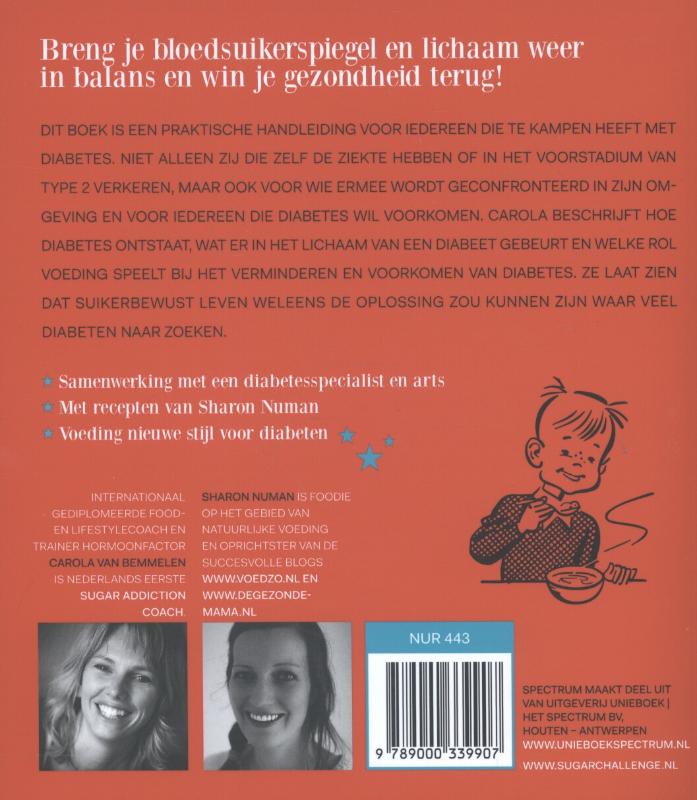 Achterkant van 100% suikervrij voor diabetici