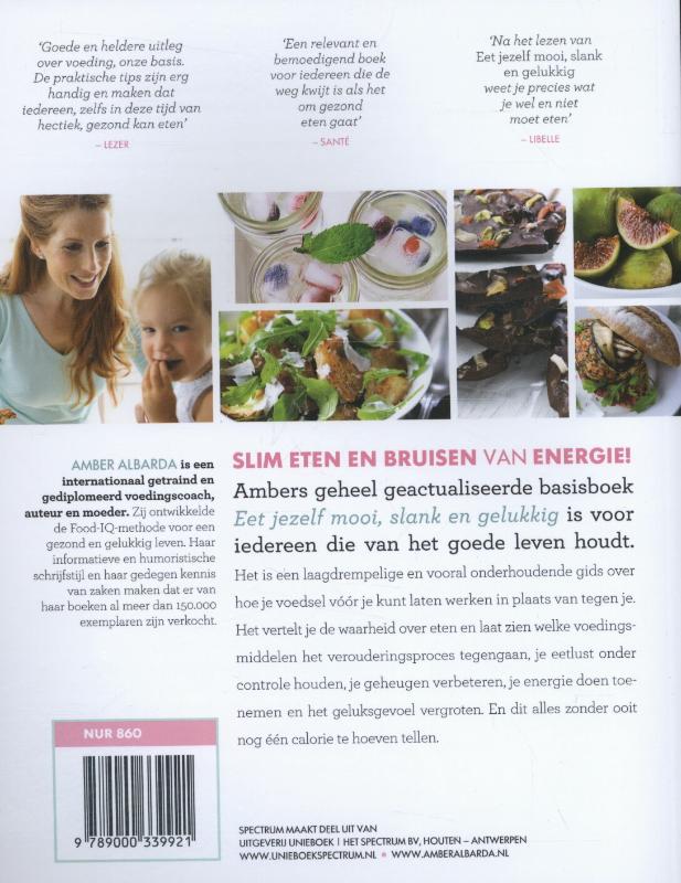 Achterkant van Eet jezelf mooi, slank en gelukkig