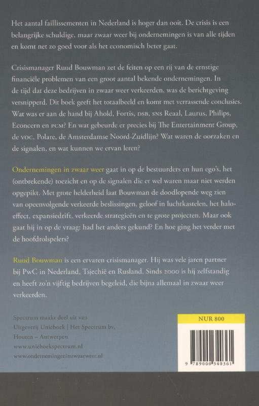 Achterkant van Ondernemingen in zwaar weer