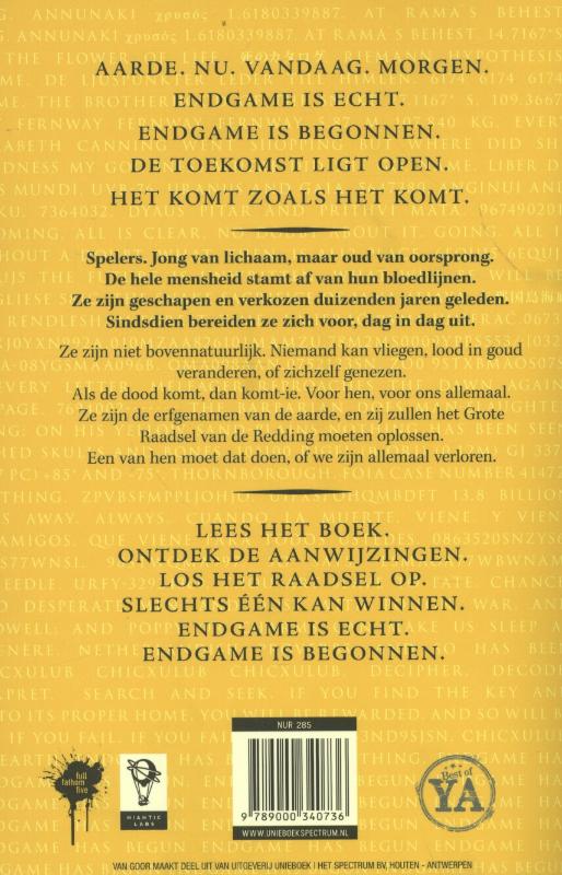 Achterkant van De opdracht