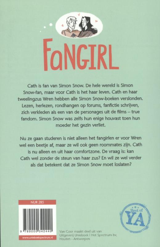Achterkant van Fangirl