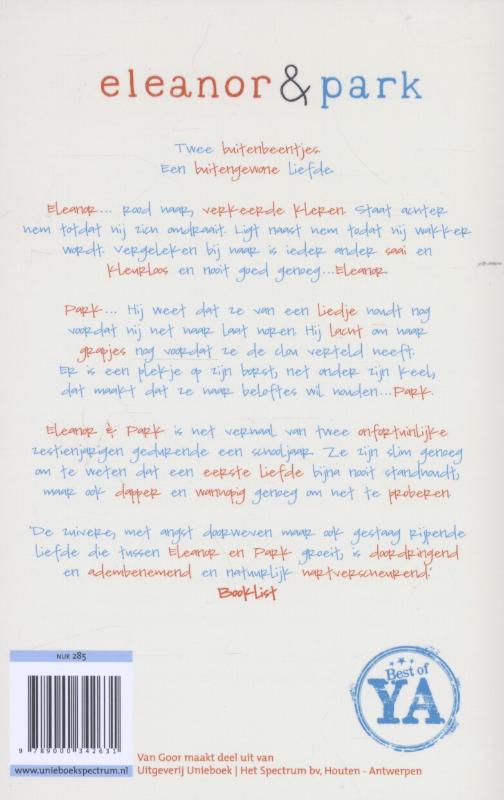 Achterkant van Eleanor & Park