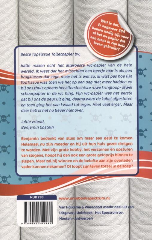 Achterkant van Dood door wc-papier