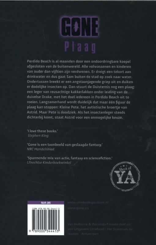 Achterkant van Gone - Plaag
