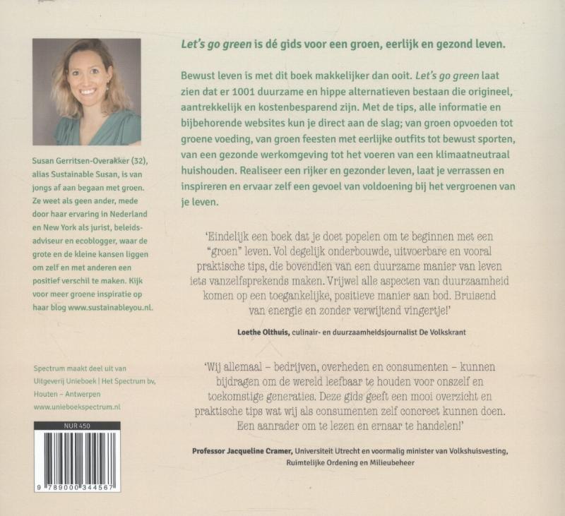 Achterkant van Let's go green