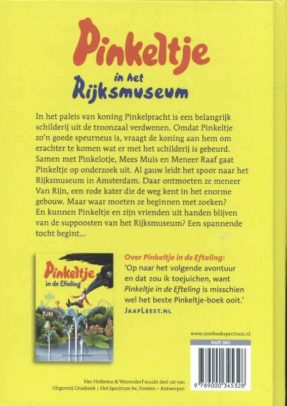 Achterkant van Pinkeltje in het Rijksmuseum