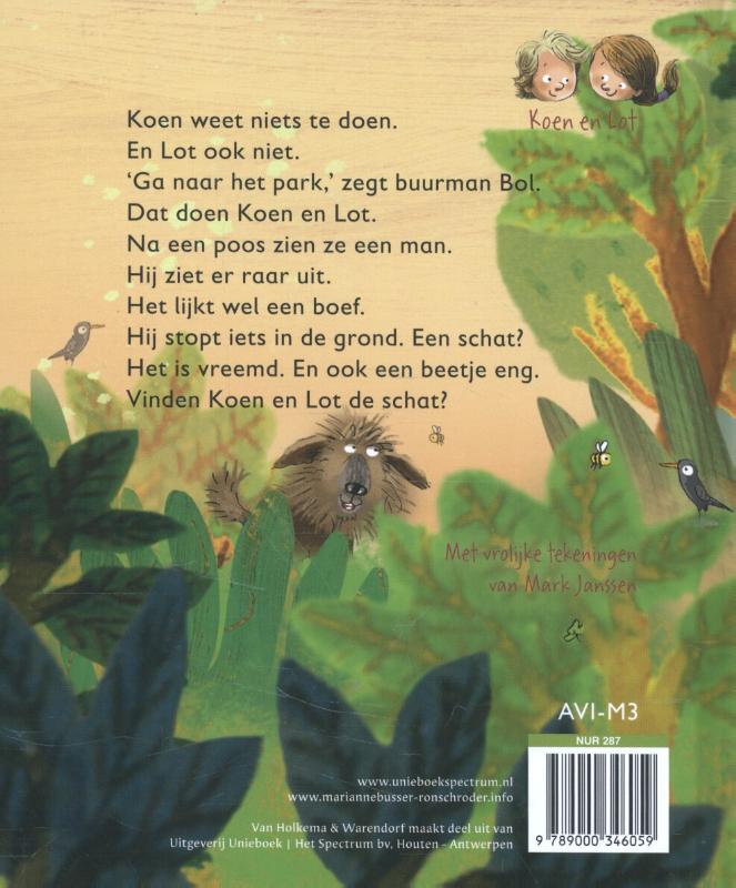 Achterkant van Een schat in het park