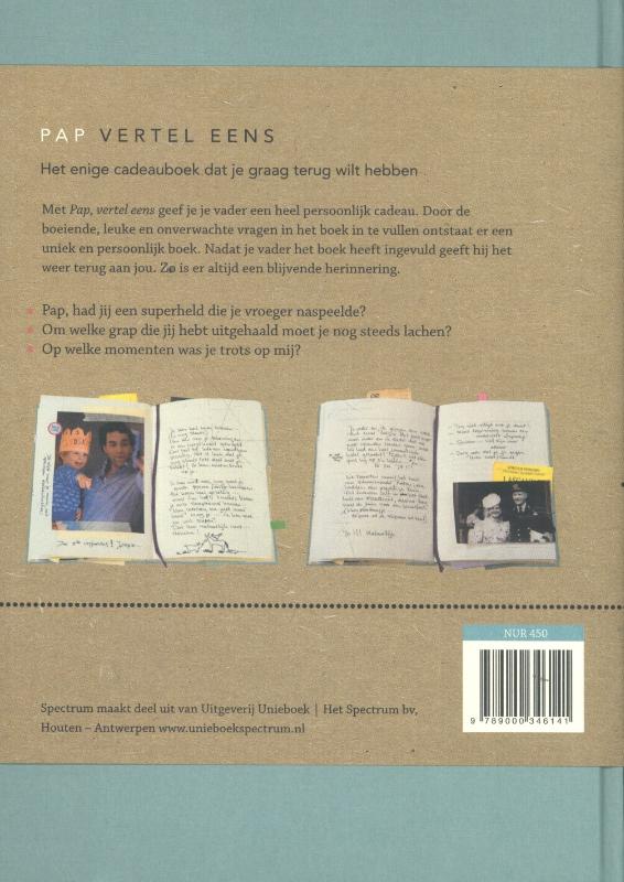 Achterkant van Pap, vertel eens