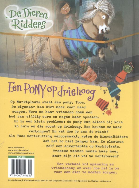 Achterkant van Een pony op drie hoog