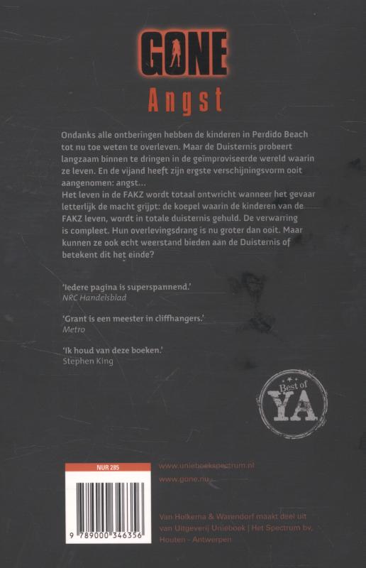 Achterkant van Gone Angst