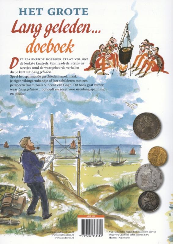 Achterkant van Het grote lang geleden… doeboek