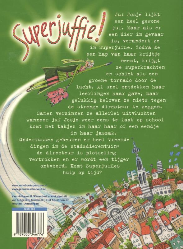 Achterkant van Superjuffie