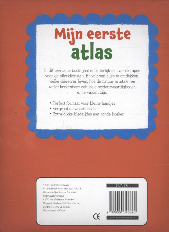 Achterkant van Mijn eerste atlas
