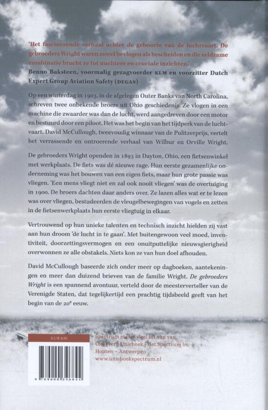 Achterkant van De gebroeders Wright