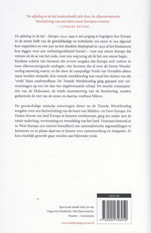 Achterkant van De afdaling in de hel