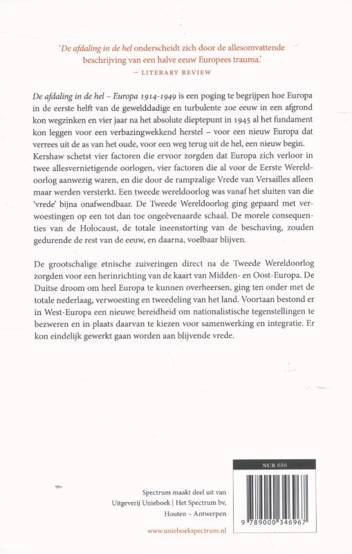 Achterkant van De afdaling in de hel