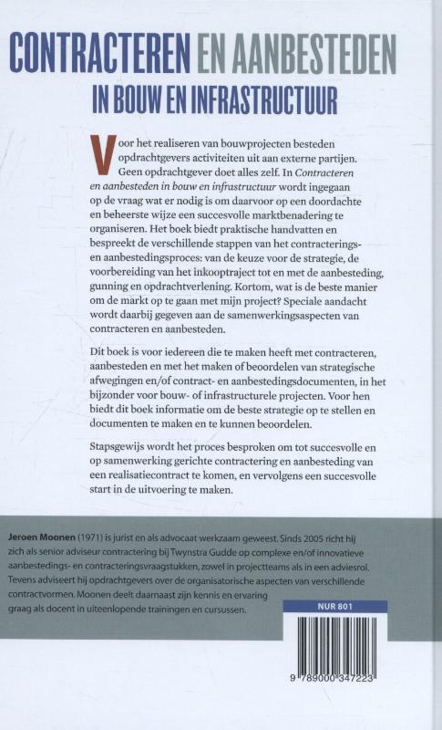Achterkant van Contracteren en aanbesteden in de bouw en infrastructuur