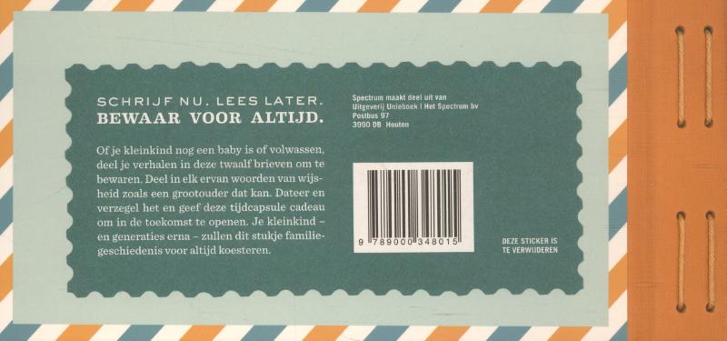 Achterkant van Brieven aan mijn kleinkind