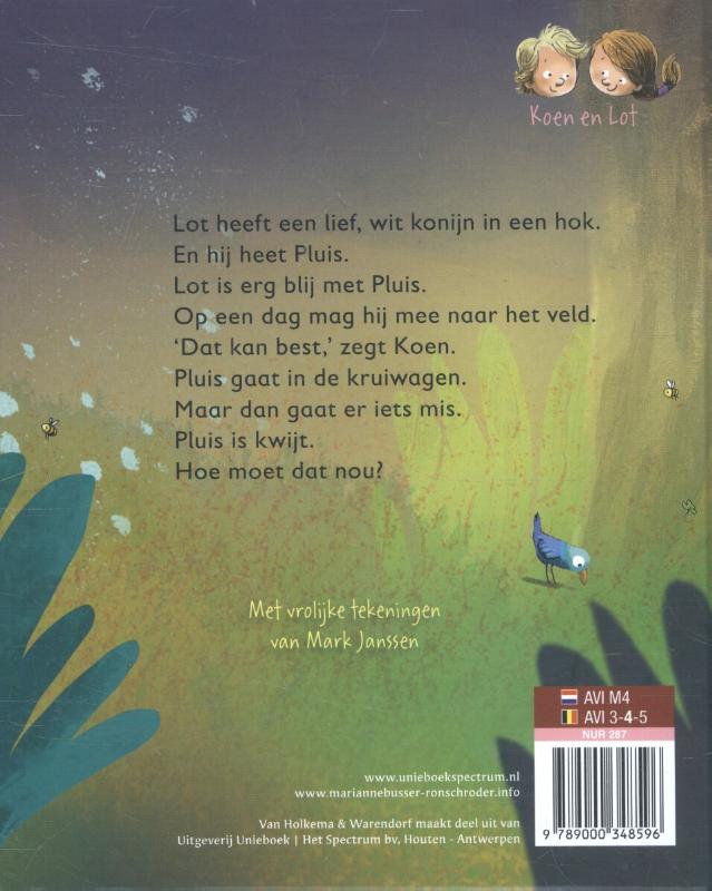 Achterkant van Een konijn voor Lot