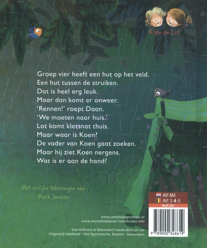 Achterkant van De hut van groep 4