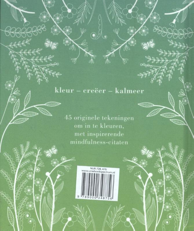 Achterkant van Het kleine mindfulness kleurboek