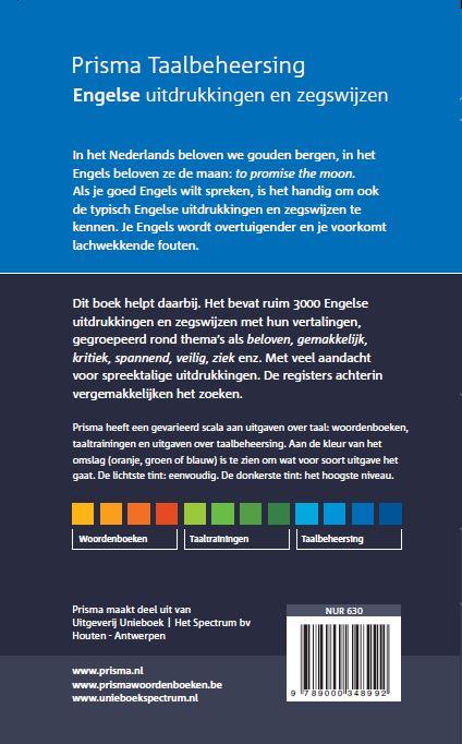 Achterkant van Engelse uitdrukkingen en zegswijzen ingedeeld op onderwerp