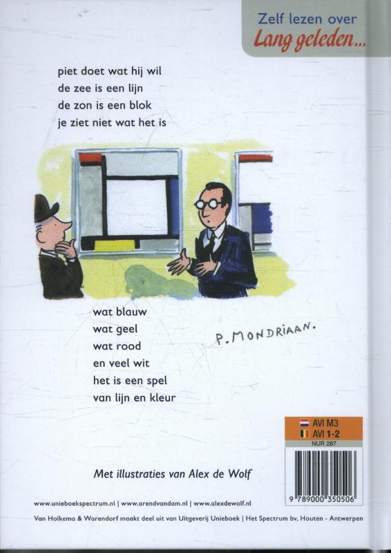 Achterkant van Piet en de zee