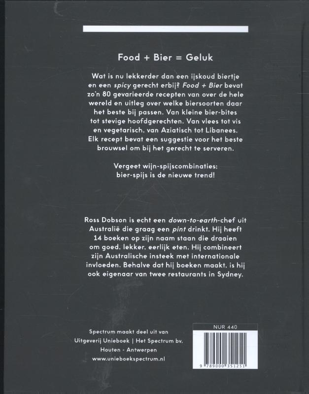 Achterkant van Food + Bier