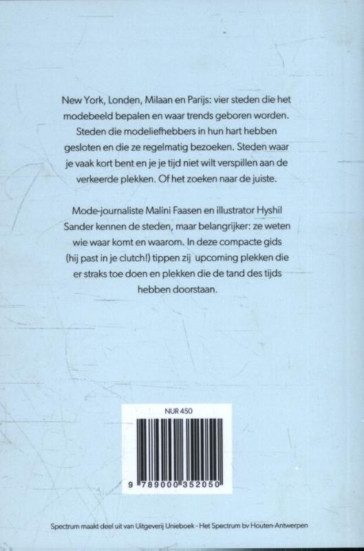 Achterkant van New York, Londen, Milaan Parijs