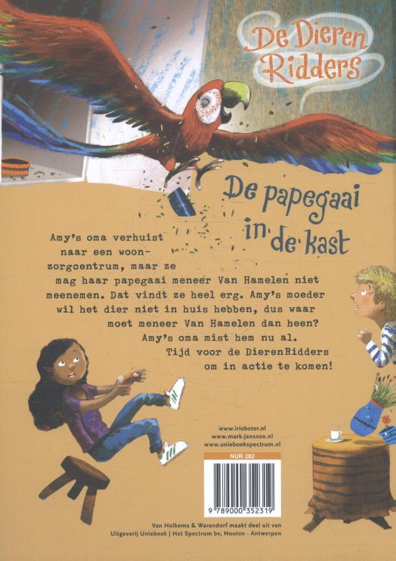 Achterkant van De papegaai in de kast