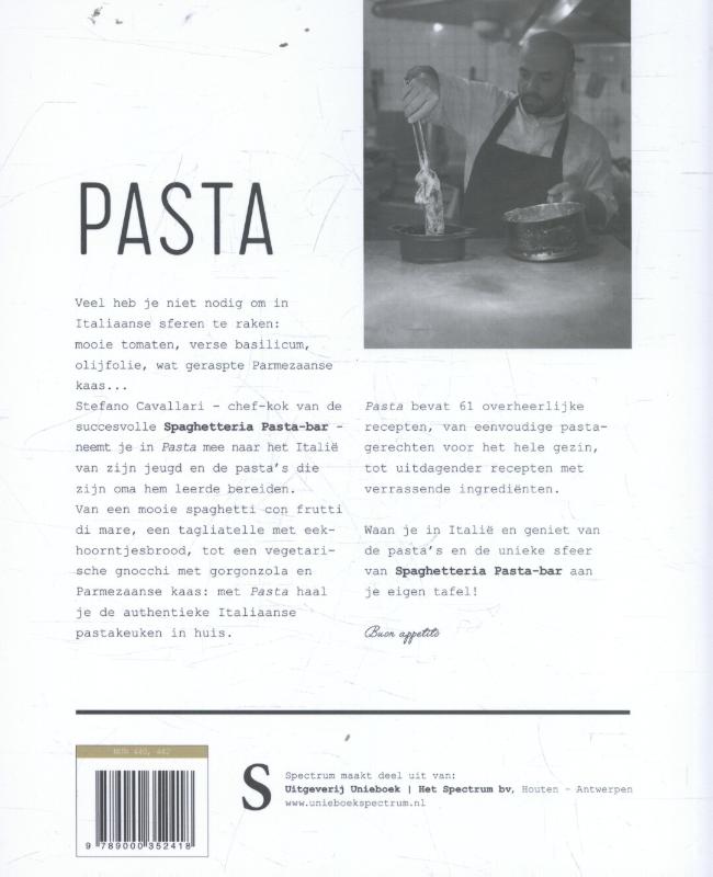 Achterkant van Pasta