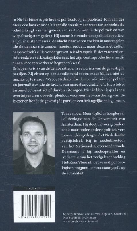 Achterkant van Niet de kiezer is gek